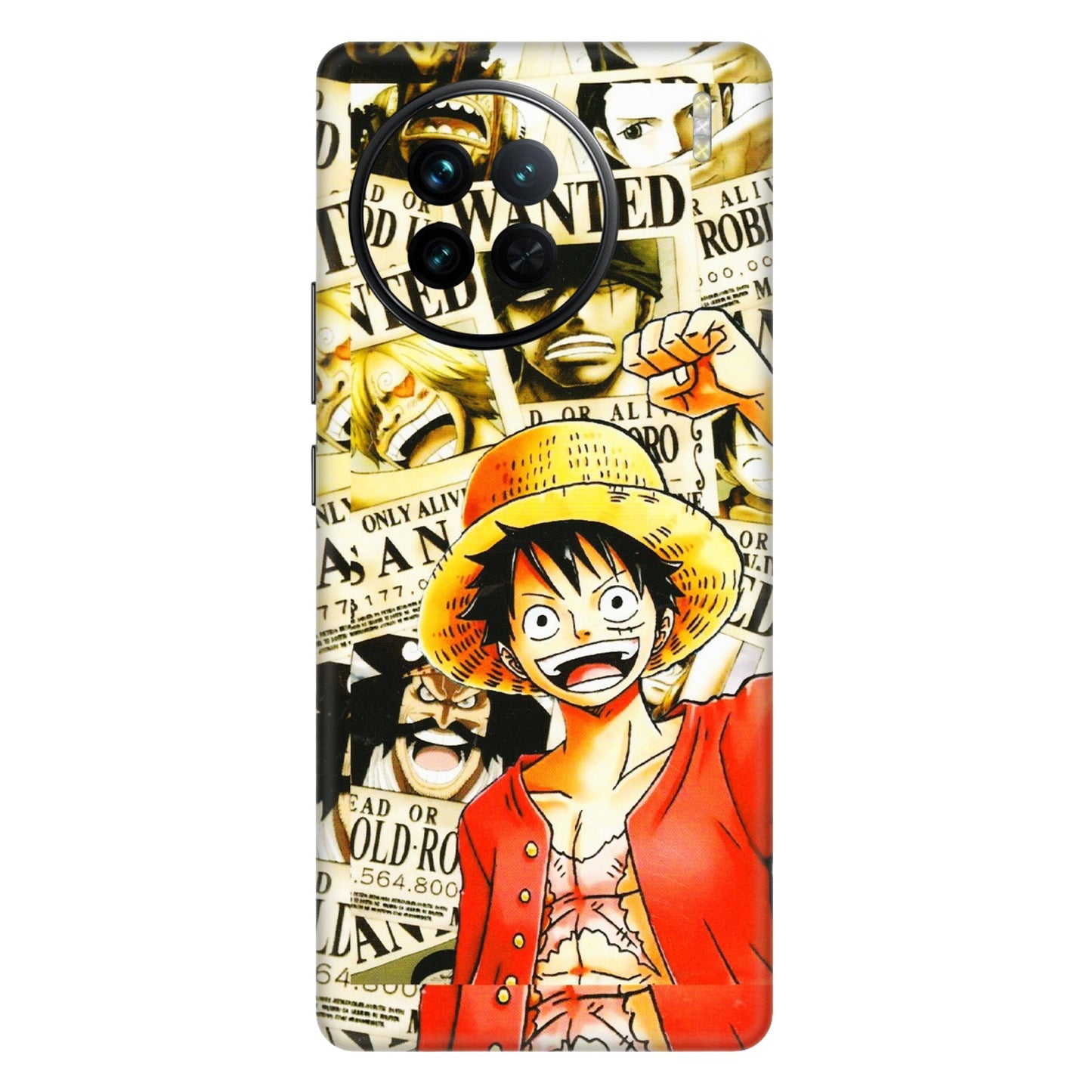 VIVO Z/V/X/T/U/S Series Phone Skins (All Models) - Luffy Anime - 3D Embossed Finish (L-177) Vivo X90