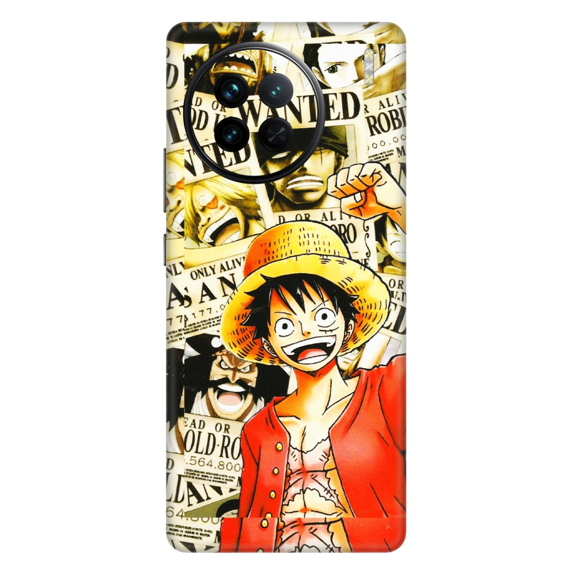 VIVO Z/V/X/T/U/S Series Phone Skins (All Models) - Luffy Anime - 3D Embossed Finish (L-177) Vivo X90
