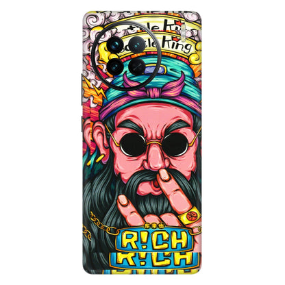 VIVO Z/V/X/T/U/S Series Phone Skins (All Models) - Battle King Dude Face - 3D Embossed Finish (L-178) Vivo X90