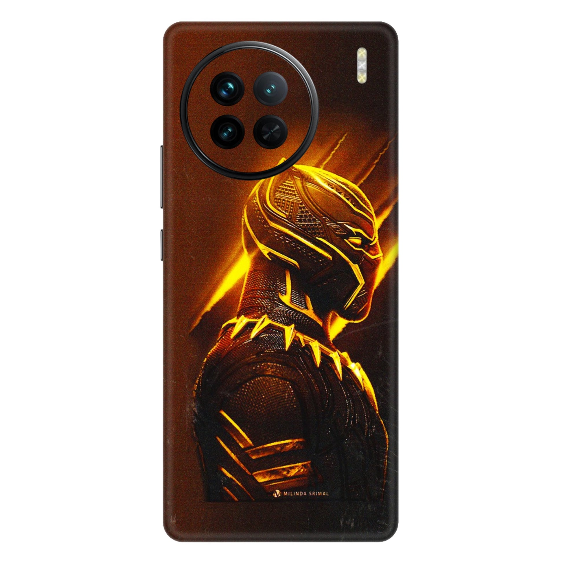 VIVO Z/V/X/T/U/S Series Phone Skins (All Models) - Gold Black Panther - 3D Embossed Finish (L-181) Vivo X90