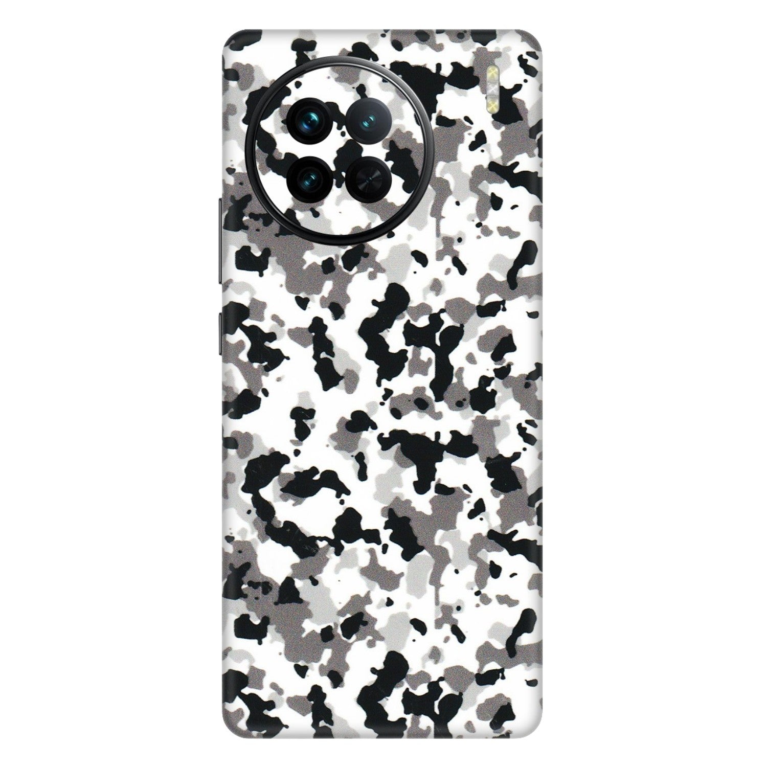 VIVO Z/V/X/T/U/S Series Phone Skins (All Models) - White Black Camouflage - 3D Embossed Finish (L-18) Vivo X90