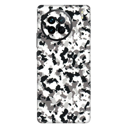 VIVO Z/V/X/T/U/S Series Phone Skins (All Models) - White Black Camouflage - 3D Embossed Finish (L-18) Vivo X90