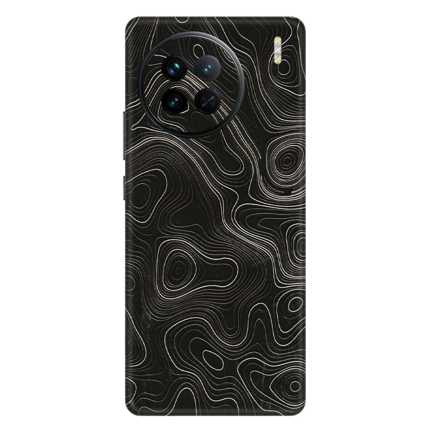 VIVO Z/V/X/T/U/S Series Phone Skins (All Models) - Black Swirl - 3D Embossed Finish (L-196) Vivo X90