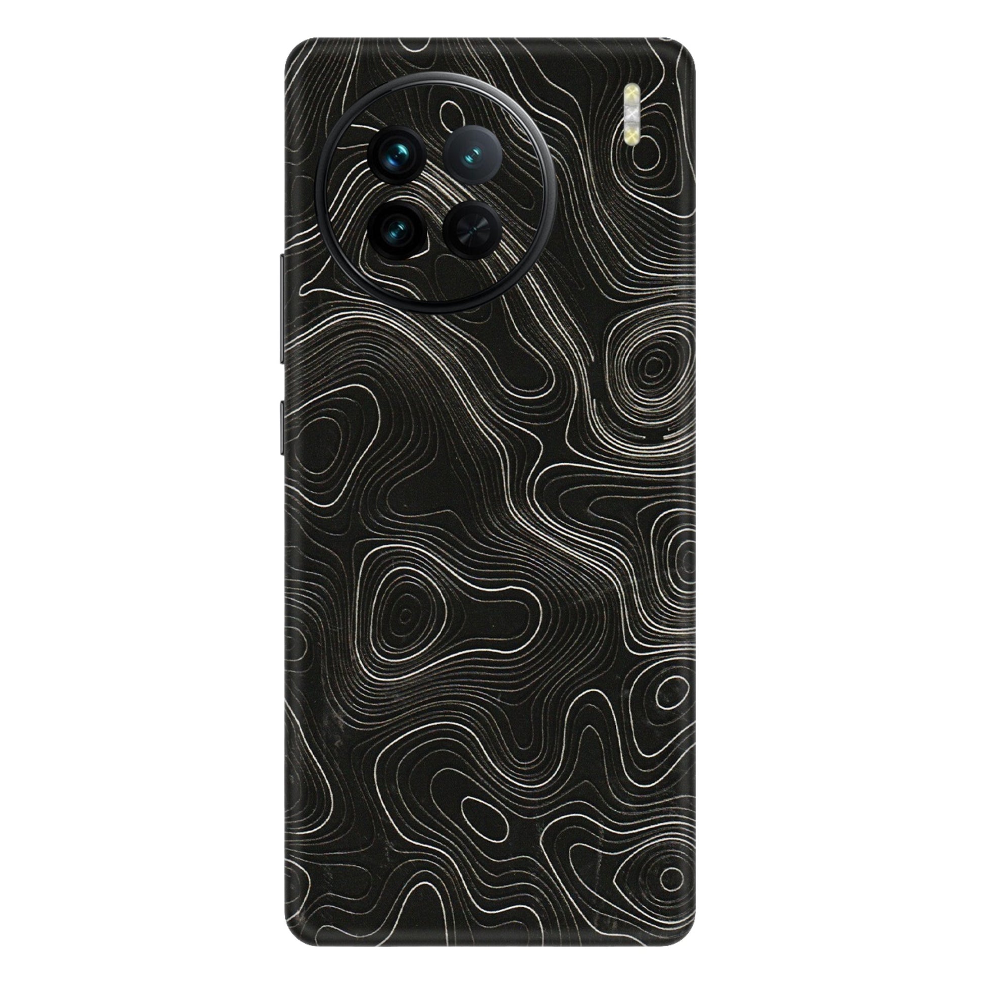 VIVO Z/V/X/T/U/S Series Phone Skins (All Models) - Black Swirl - 3D Embossed Finish (L-196) Vivo X90