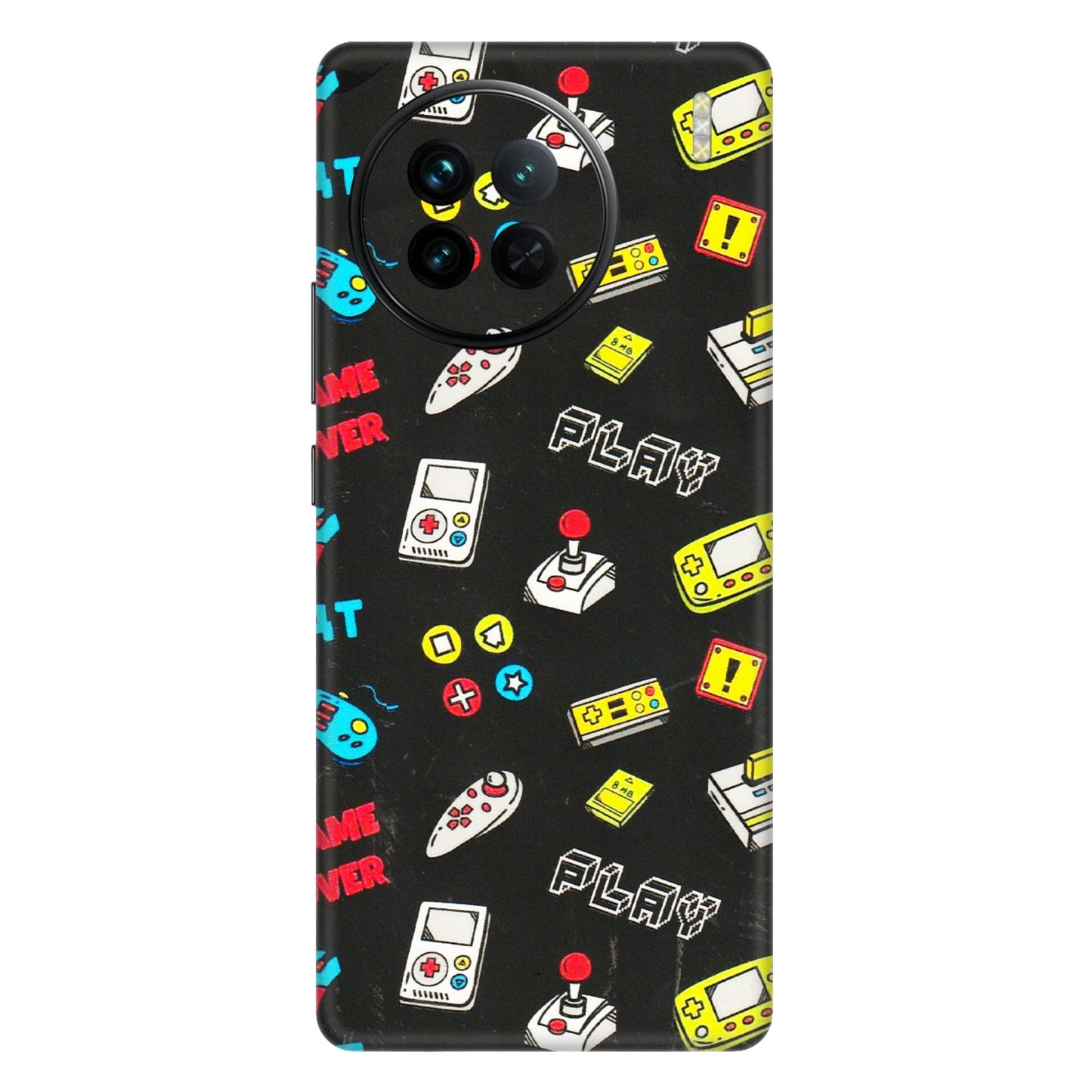 VIVO Z/V/X/T/U/S Series Phone Skins (All Models) - Gaming Doodles - 3D Embossed Finish (L-224) Vivo X90