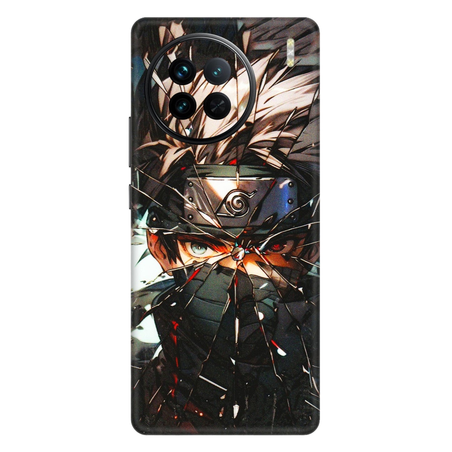VIVO Z/V/X/T/U/S Series Phone Skins (All Models) - Kakashi Shattered Glass Effect - 3D Embossed Finish (L-237) Vivo X90