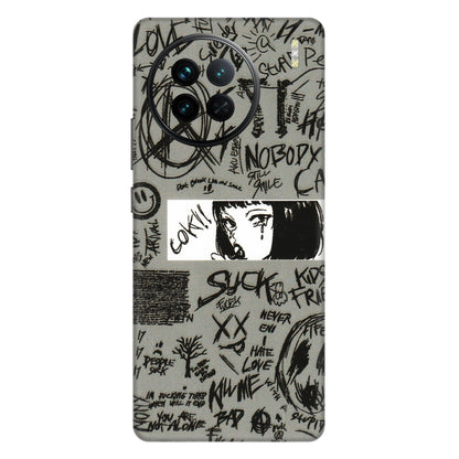 VIVO Z/V/X/T/U/S Series Phone Skins (All Models) - Never Have Love Anime - 3D Embossed Finish (L-260) Vivo X90