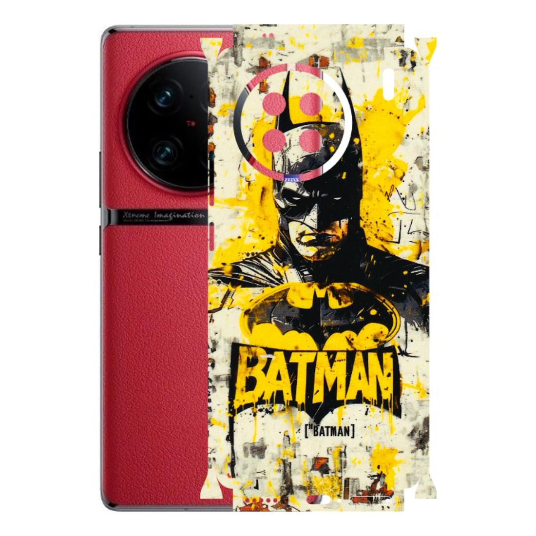 VIVO Z/V/X/T/U/S Series Phone Skins (All Models) - Batman Yellow BT - 3D Embossed Finish (L-304) Vivo X90