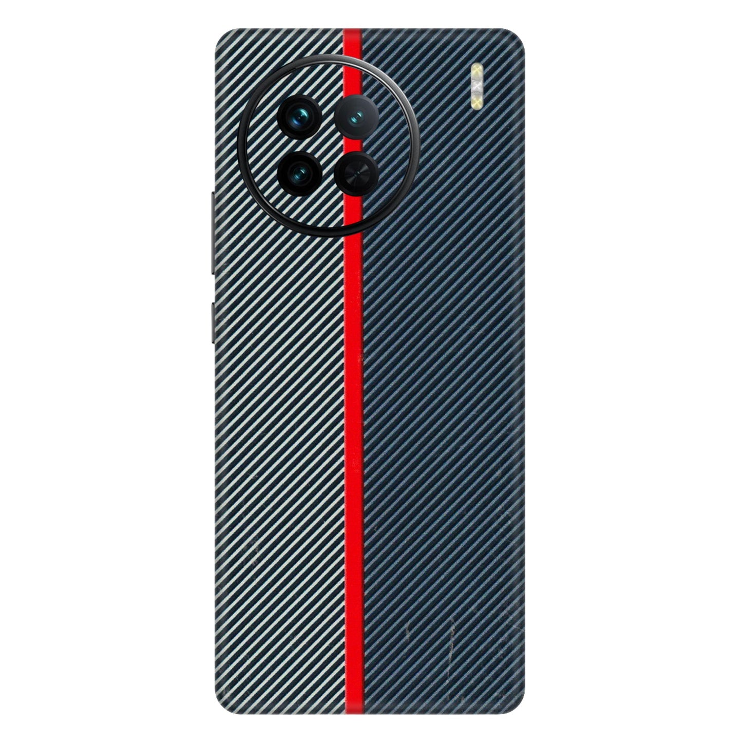 VIVO Z/V/X/T/U/S Series Phone Skins (All Models) - Blue Sober Lines - 3D Embossed Finish (L-305) Vivo X90