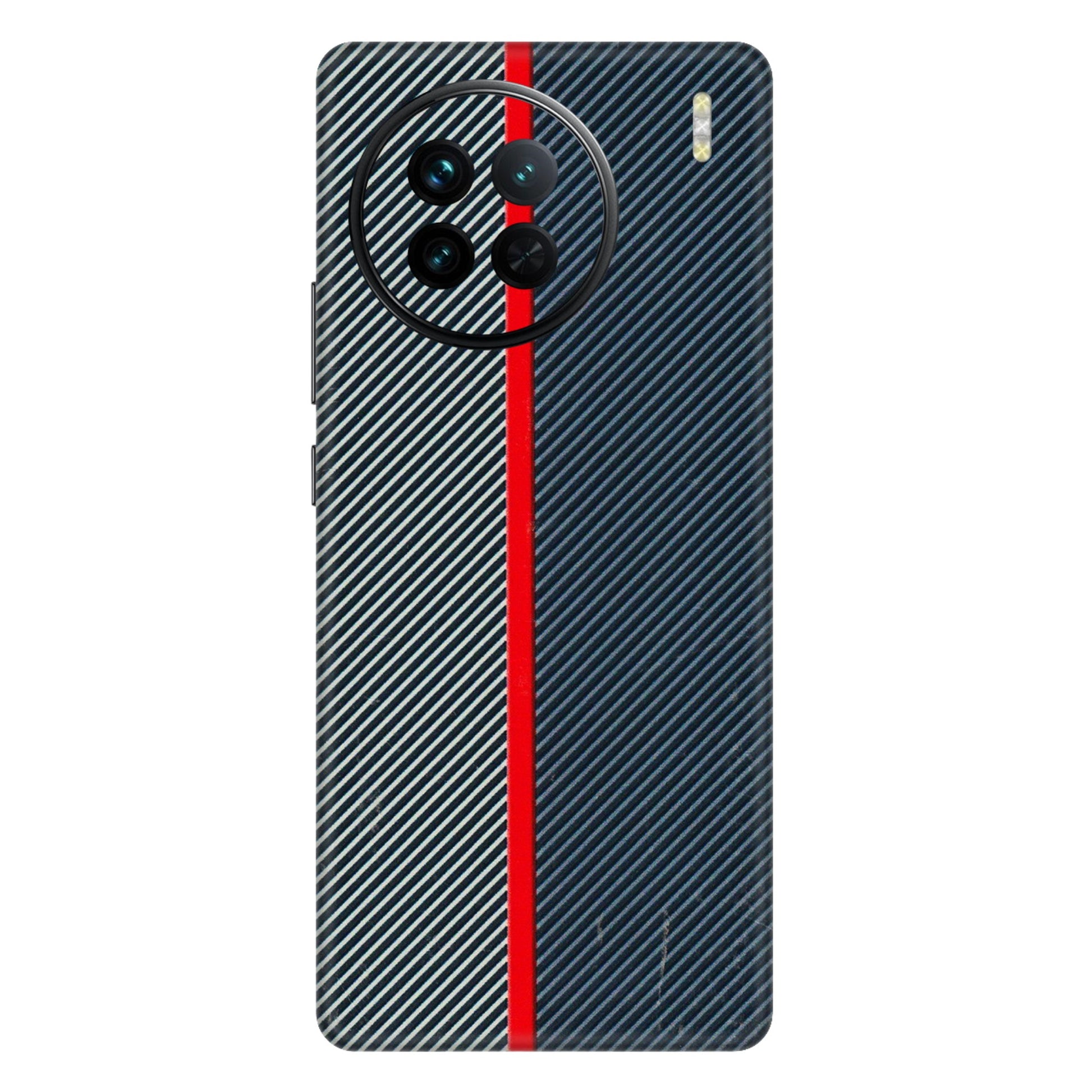 VIVO Z/V/X/T/U/S Series Phone Skins (All Models) - Blue Sober Lines - 3D Embossed Finish (L-305) Vivo X90