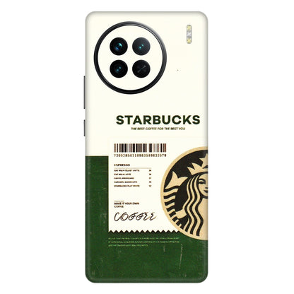 VIVO Z/V/X/T/U/S Series Phone Skins (All Models) - Starbucks Barcode - 3D Embossed Finish (L-308) Vivo X90