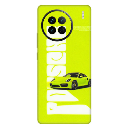 VIVO Z/V/X/T/U/S Series Phone Skins (All Models) - Lime Green Porche - 3D Embossed Finish (L-30) Vivo X90