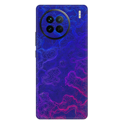 VIVO Z/V/X/T/U/S Series Phone Skins (All Models) - Purple Ripples Swirl - 3D Embossed Finish (L-314) Vivo X90