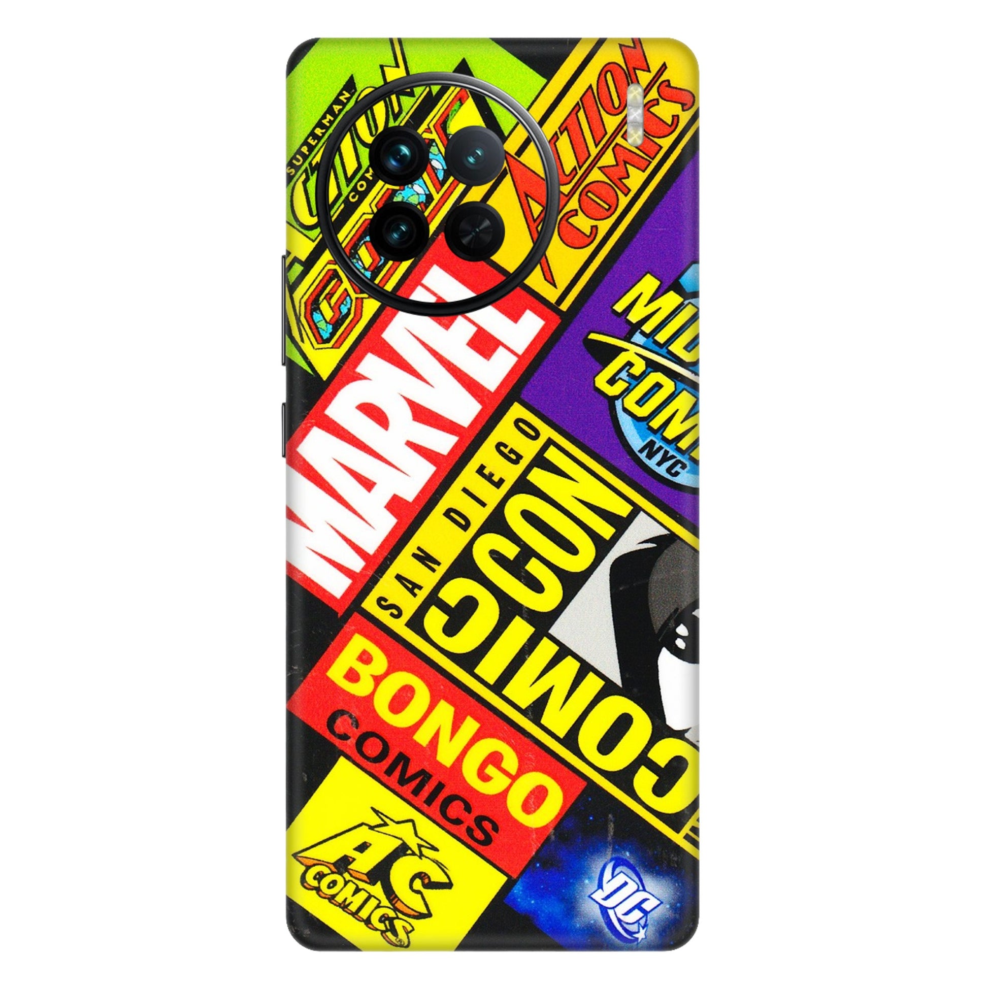 VIVO Z/V/X/T/U/S Series Phone Skins (All Models) - Bongo Comic Con - 3D Embossed Finish (L-325) Vivo X90