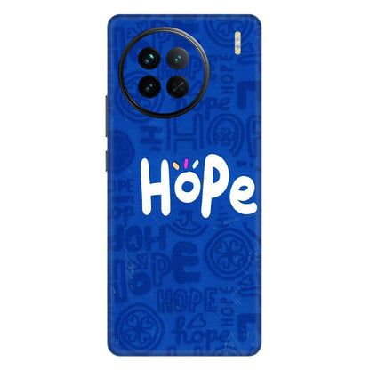 VIVO Z/V/X/T/U/S Series Phone Skins (All Models) - Hope Doodles Blue - 3D Embossed Finish (L-43) Vivo X90