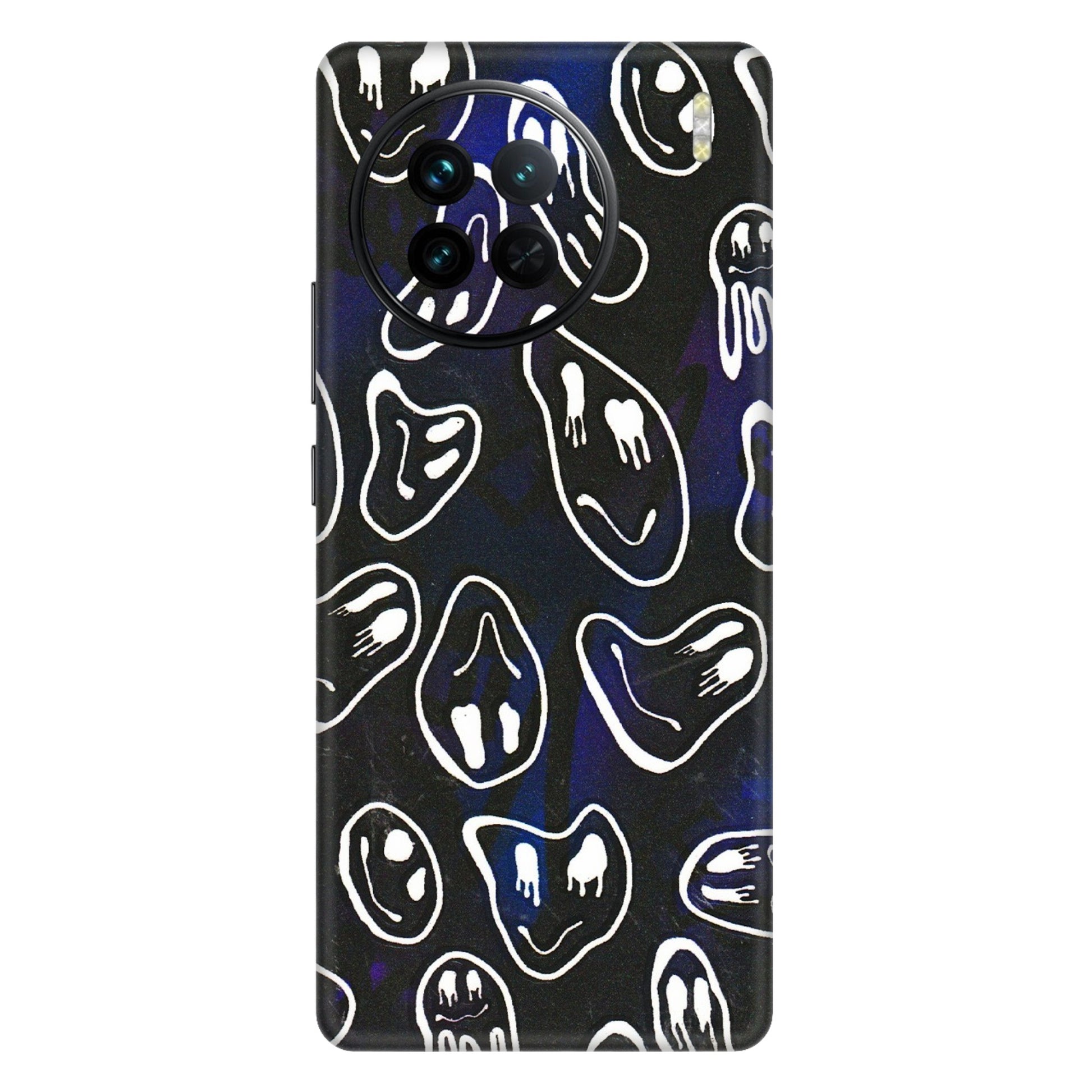 VIVO Z/V/X/T/U/S Series Phone Skins (All Models) - Distorted Smileys - 3D Embossed Finish (L-92) Vivo X90