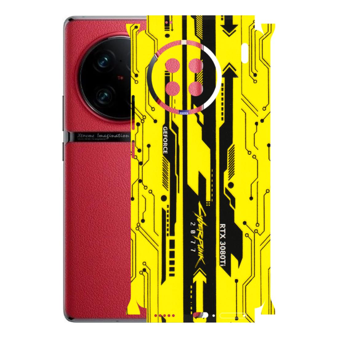 VIVO Z/V/X/T/U/S Series Phone Skins (All Models) - Yellow Cyberpunk - 3D Embossed Finish (L-93) Vivo X90
