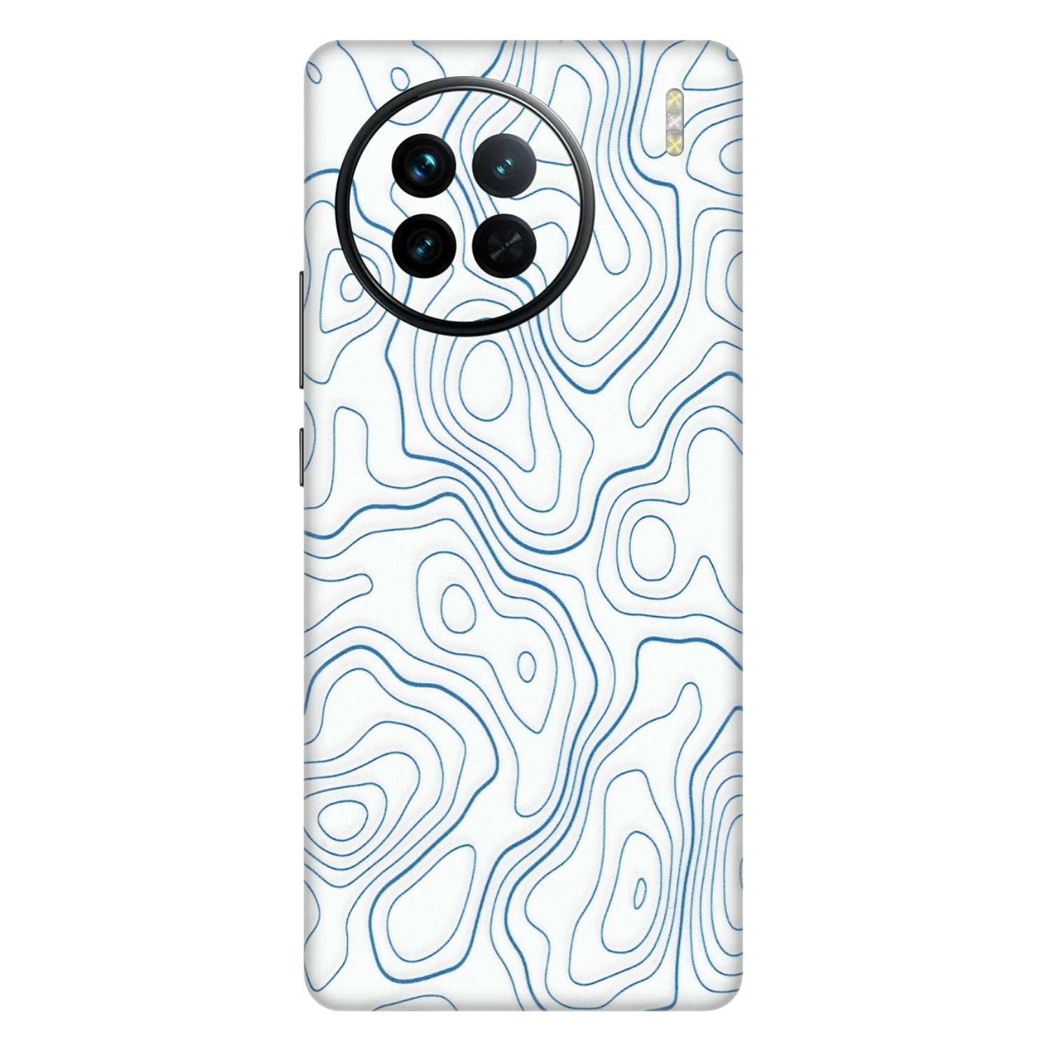 VIVO Z/V/X/T/U/S Series Phone Skins (All Models) - Blue And White Swirls - Matte Finish (M-139) Vivo X90