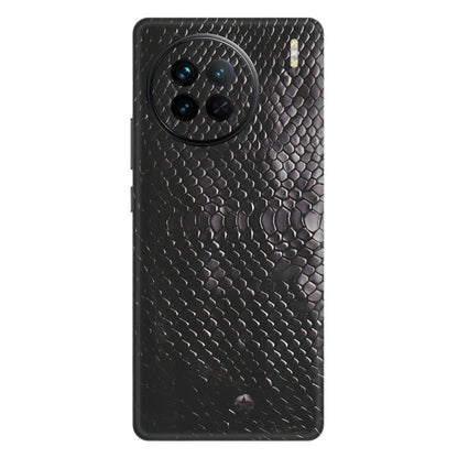 VIVO Z/V/X/T/U/S Series Phone Skins (All Models) - Black Snack Leather - Matte Finish (M-147) Vivo X90