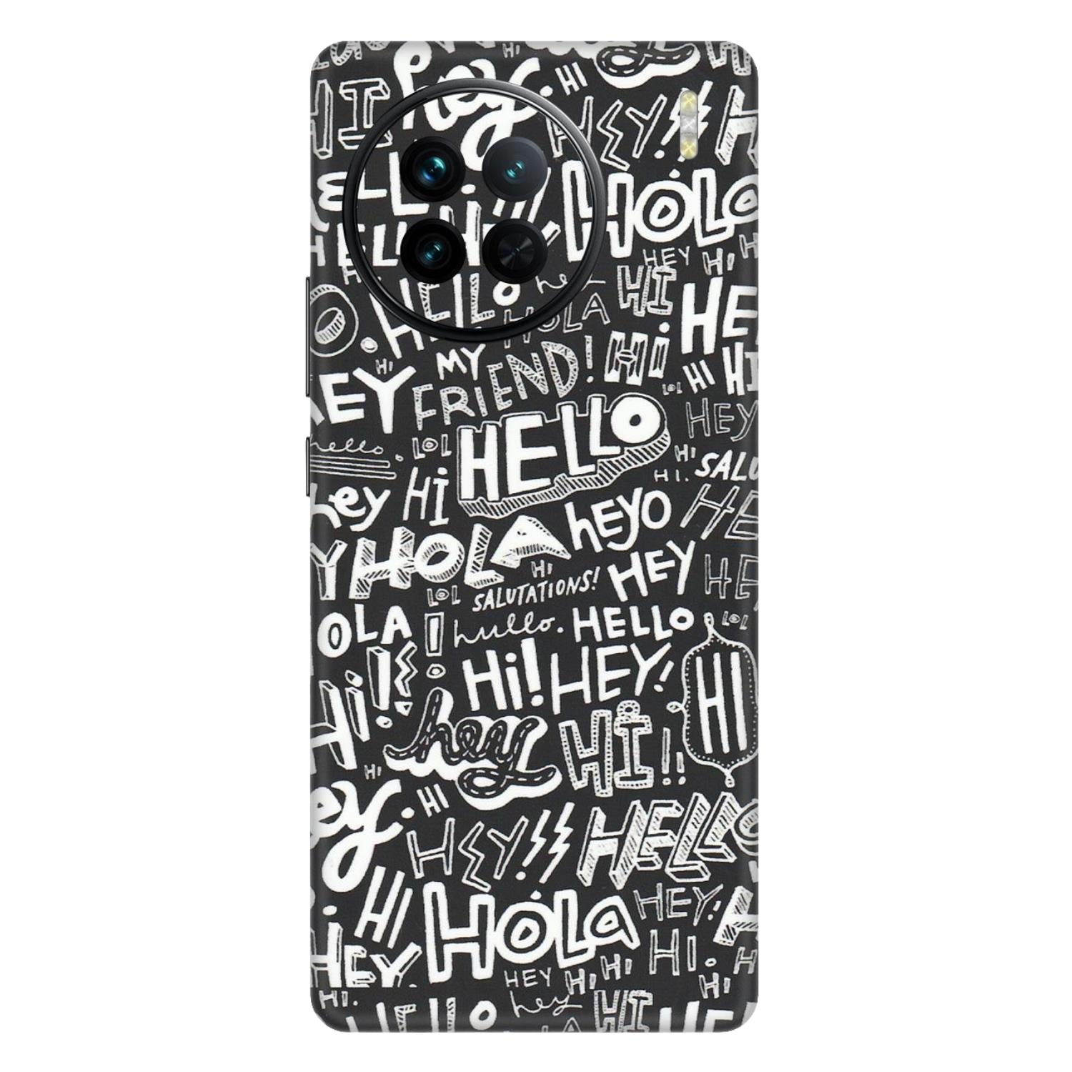 VIVO Z/V/X/T/U/S Series Phone Skins (All Models) - Hi Hello Doodles - Matte Finish (M-25) Vivo X90