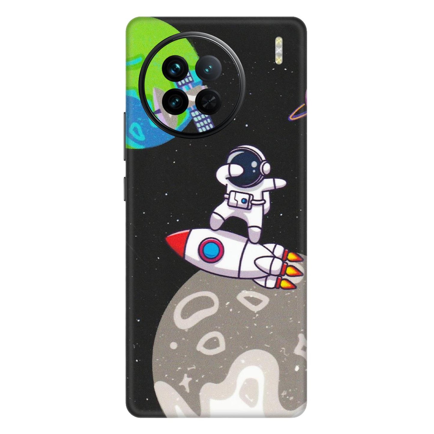 VIVO Z/V/X/T/U/S Series Phone Skins (All Models) - Astronaut Vibing Toon Running - Matte Finish (M-39) Vivo X90