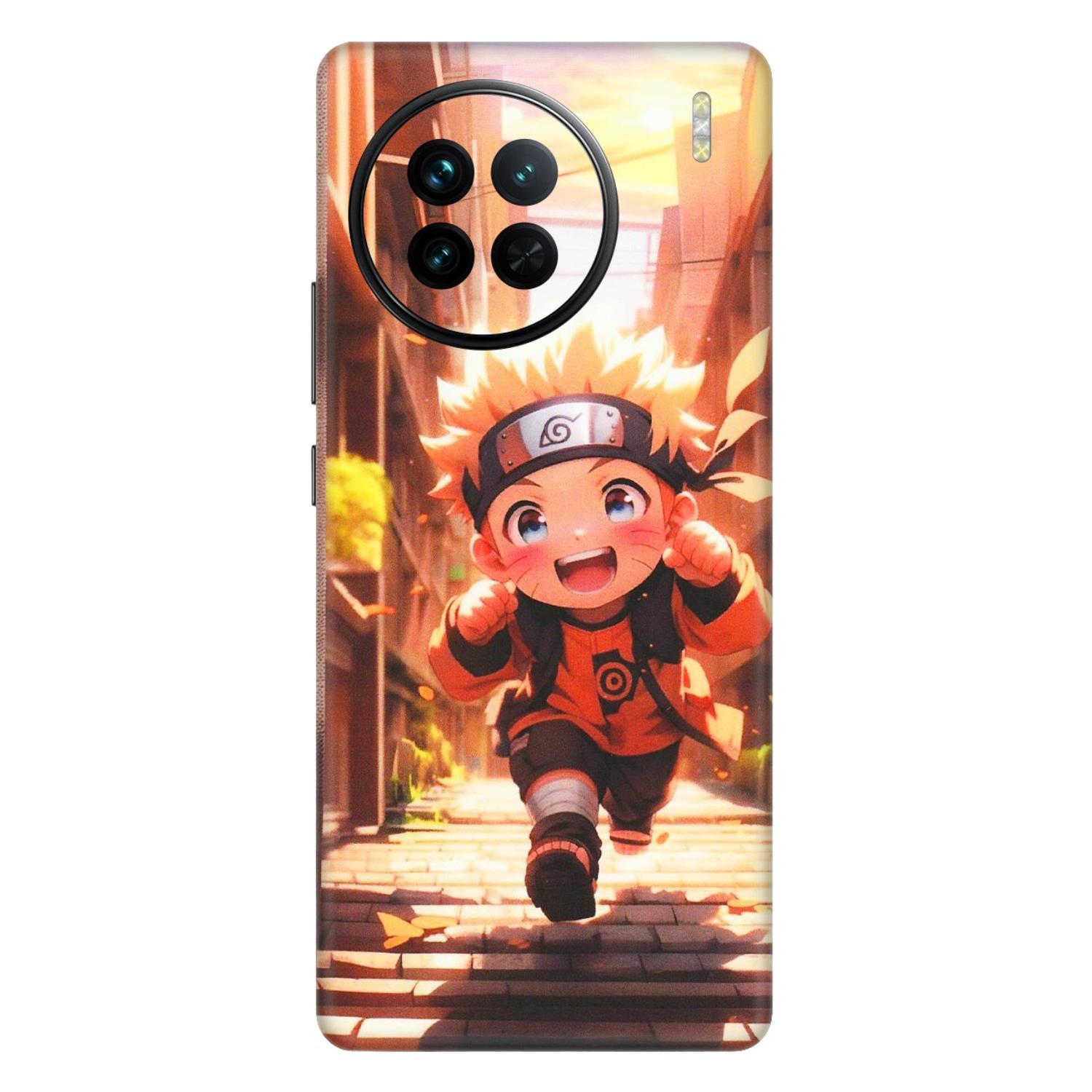 VIVO Z/V/X/T/U/S Series Phone Skins (All Models) - Naruto Cute Toon Running - Matte Finish (M-04) Vivo X90