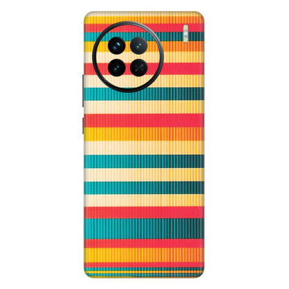 VIVO Z/V/X/T/U/S Series Phone Skins (All Models) - Colourful Stripes Soothing Effect - Matte Finish (M-86) Vivo X90