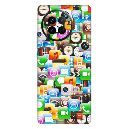 VIVO Z/V/X/T/U/S Series Phone Skins (All Models) - All Apple Icons - Matte Finish (M-93) Vivo X90