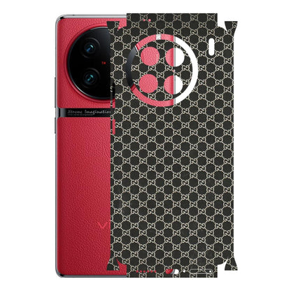 VIVO Z/V/X/T/U/S Series Phone Skins (All Models) - Black G Print - 3D Embossed Finish (L-109) Vivo X90 Pro