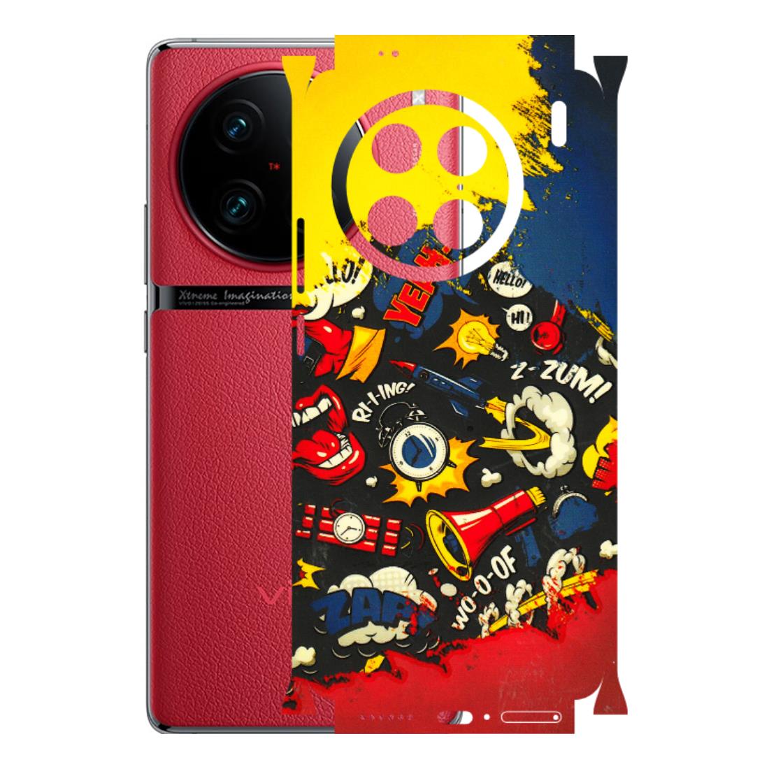 VIVO Z/V/X/T/U/S Series Phone Skins (All Models) - Pacific Doodle Art - 3D Embossed Finish (L-120) Vivo X90 Pro
