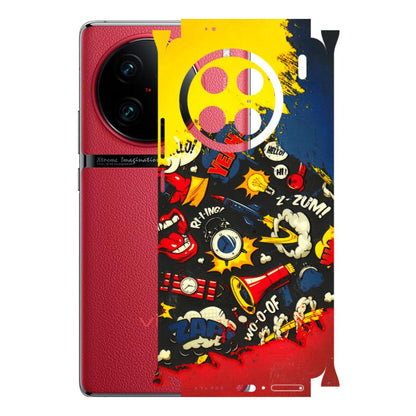 VIVO Z/V/X/T/U/S Series Phone Skins (All Models) - Pacific Doodle Art - 3D Embossed Finish (L-120) Vivo X90 Pro