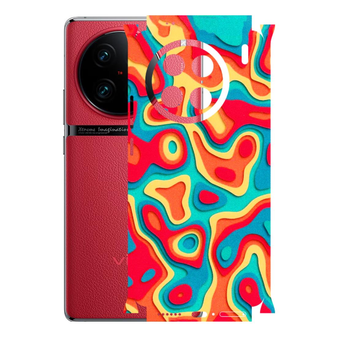 VIVO Z/V/X/T/U/S Series Phone Skins (All Models) - Abstract Swirl - 3D Embossed Finish (L-150) Vivo X90 Pro