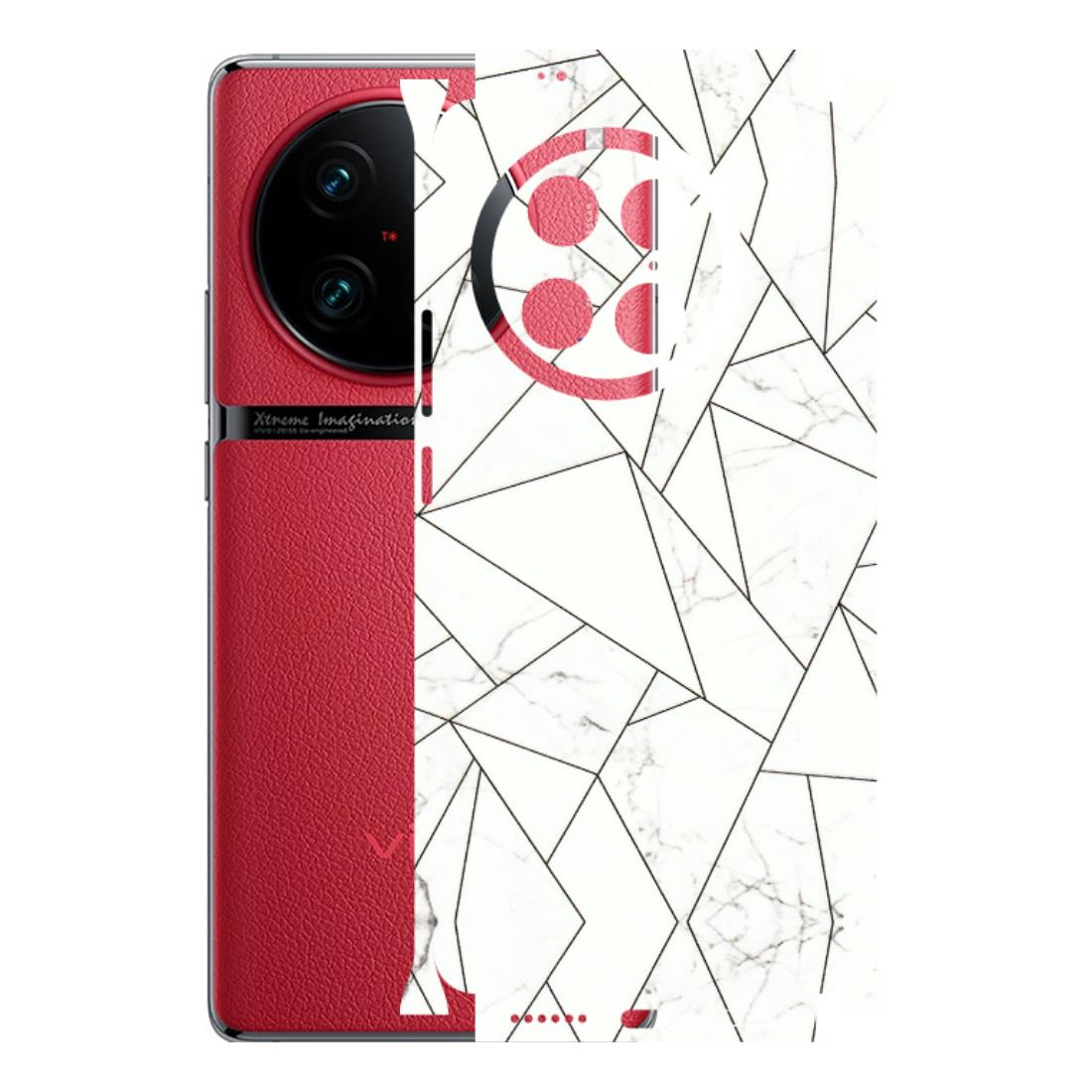 VIVO Z/V/X/T/U/S Series Phone Skins (All Models) - Luxury White Marble Effect - 3D Embossed Finish (L-168) Vivo X90 Pro