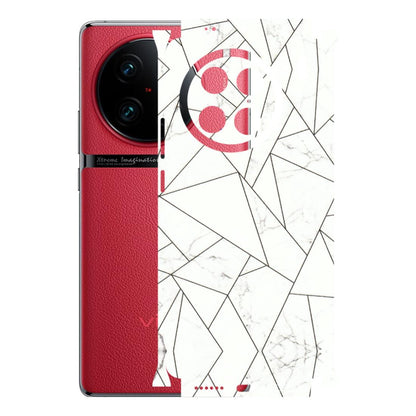 VIVO Z/V/X/T/U/S Series Phone Skins (All Models) - Luxury White Marble Effect - 3D Embossed Finish (L-168) Vivo X90 Pro