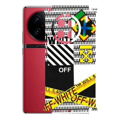 VIVO Z/V/X/T/U/S Series Phone Skins (All Models) - White Off Abstract - 3D Embossed Finish (L-172) Vivo X90 Pro