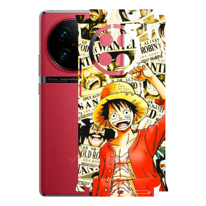 VIVO Z/V/X/T/U/S Series Phone Skins (All Models) - Luffy Anime - 3D Embossed Finish (L-177) Vivo X90 Pro