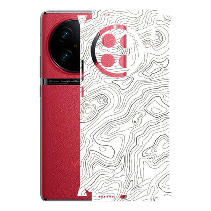 VIVO Z/V/X/T/U/S Series Phone Skins (All Models) - White Black Swirls - 3D Embossed Finish (L-219) Vivo X90 Pro