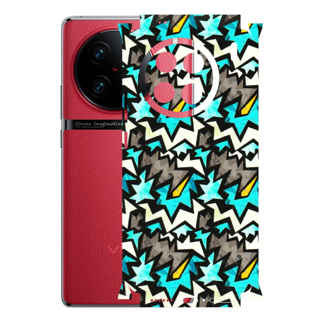 VIVO Z/V/X/T/U/S Series Phone Skins (All Models) - Funky Zig Zag - 3D Embossed Finish (L-223) Vivo X90 Pro