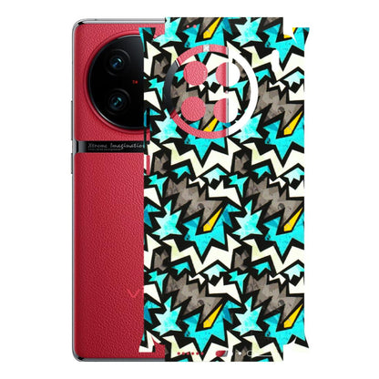 VIVO Z/V/X/T/U/S Series Phone Skins (All Models) - Funky Zig Zag - 3D Embossed Finish (L-223) Vivo X90 Pro
