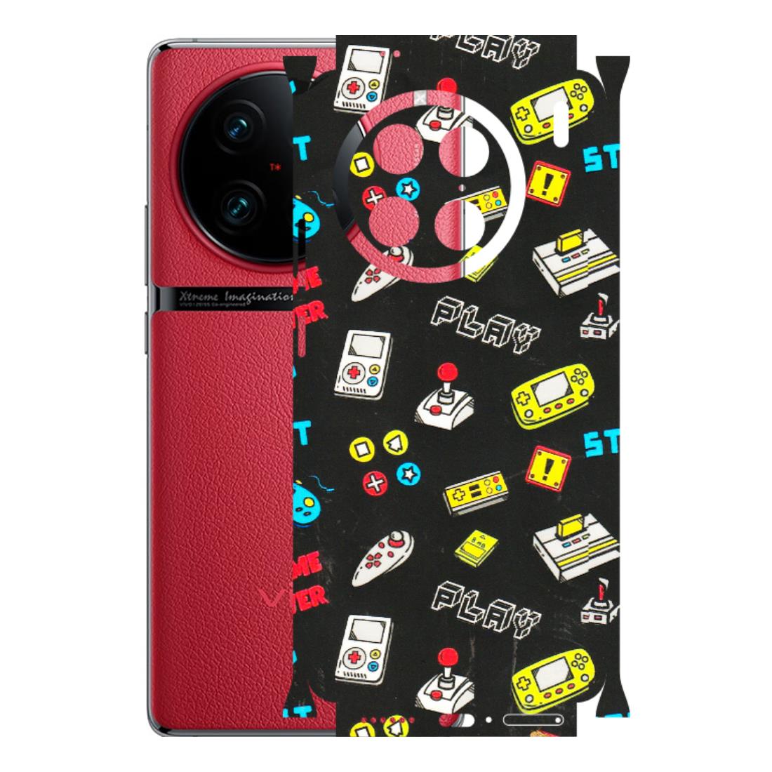 VIVO Z/V/X/T/U/S Series Phone Skins (All Models) - Gaming Doodles - 3D Embossed Finish (L-224) Vivo X90 Pro