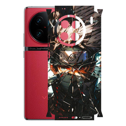 VIVO Z/V/X/T/U/S Series Phone Skins (All Models) - Kakashi Shattered Glass Effect - 3D Embossed Finish (L-237) Vivo X90 Pro
