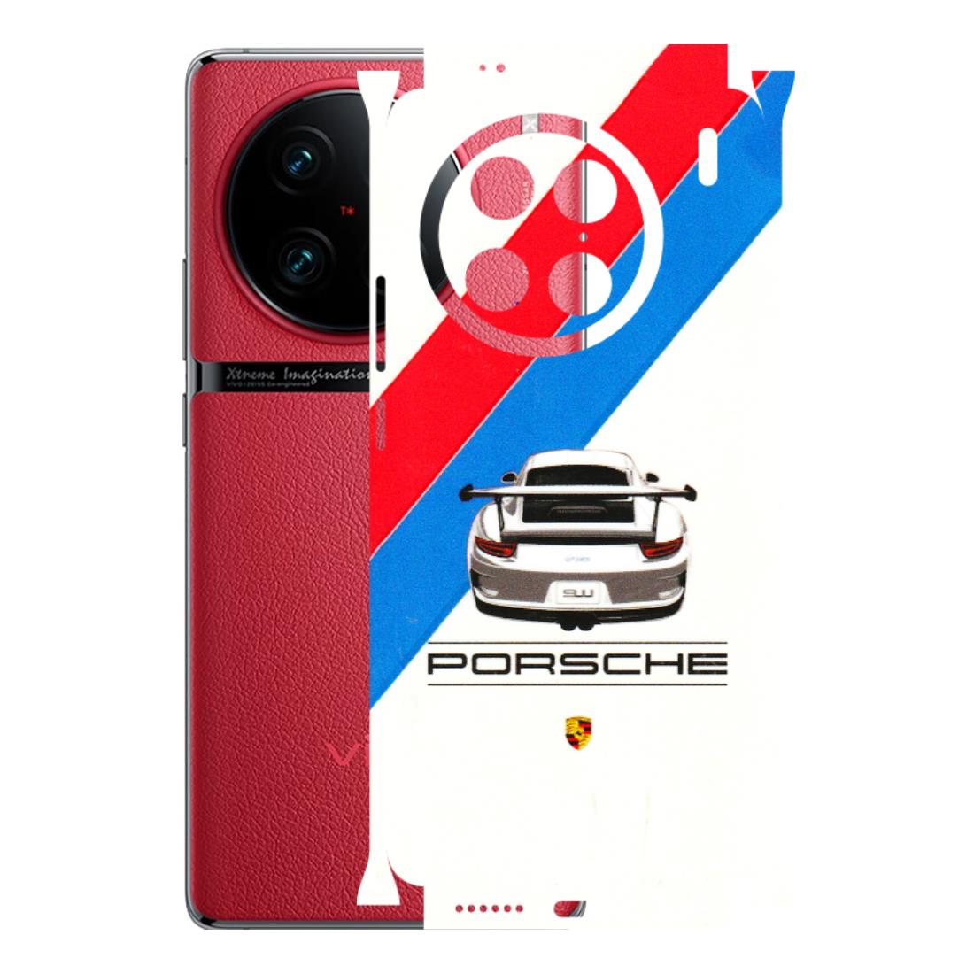 VIVO Z/V/X/T/U/S Series Phone Skins (All Models) - Porche Car Sober Logo - 3D Embossed Finish (L-248) Vivo X90 Pro