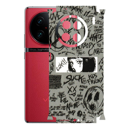 VIVO Z/V/X/T/U/S Series Phone Skins (All Models) - Never Have Love Anime - 3D Embossed Finish (L-260) Vivo X90 Pro