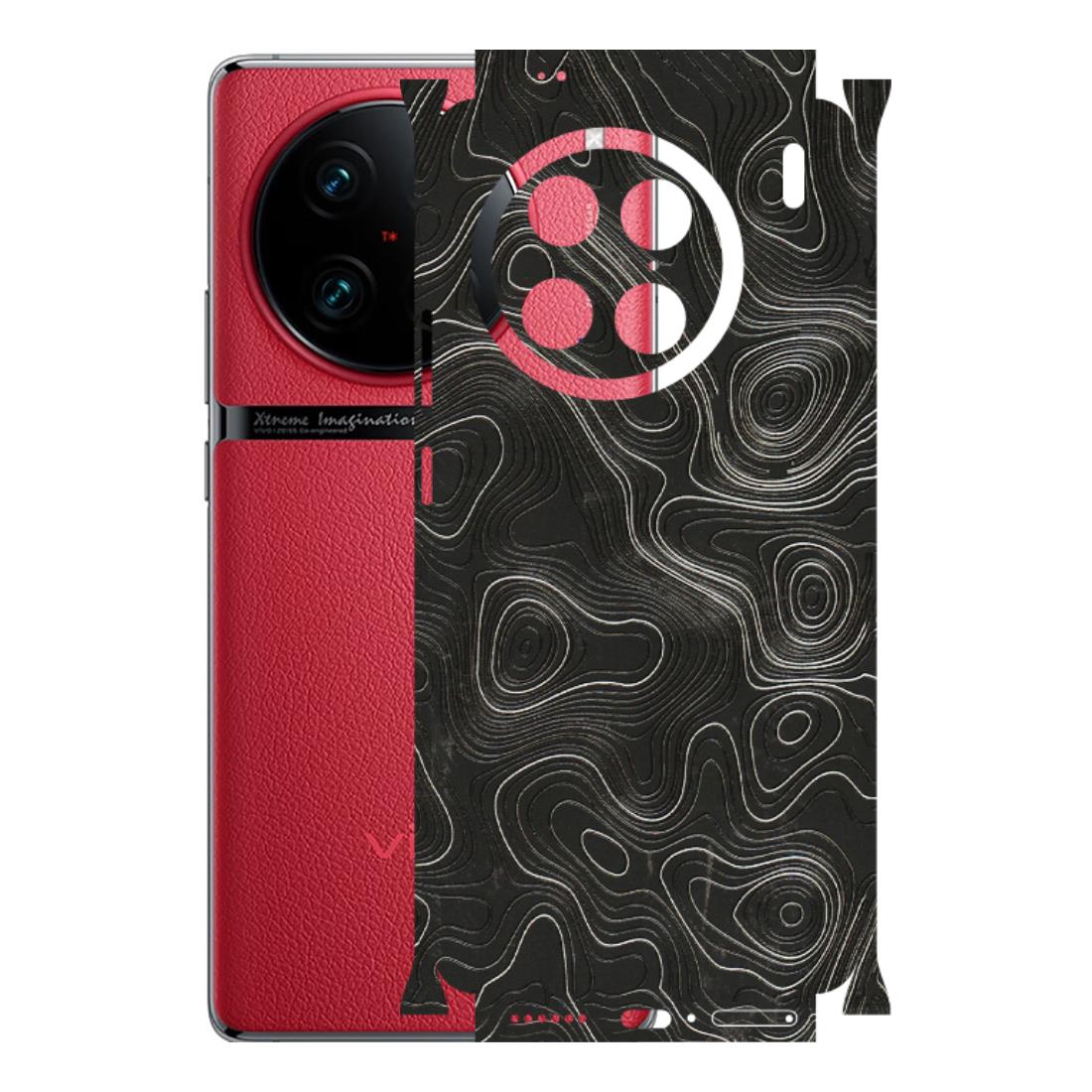 VIVO Z/V/X/T/U/S Series Phone Skins (All Models) - Abstract White Line Map - 3D Embossed Finish (L-269) Vivo X90 Pro