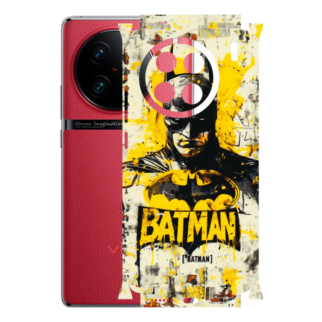 VIVO Z/V/X/T/U/S Series Phone Skins (All Models) - Batman Yellow BT - 3D Embossed Finish (L-304) Vivo X90 Pro