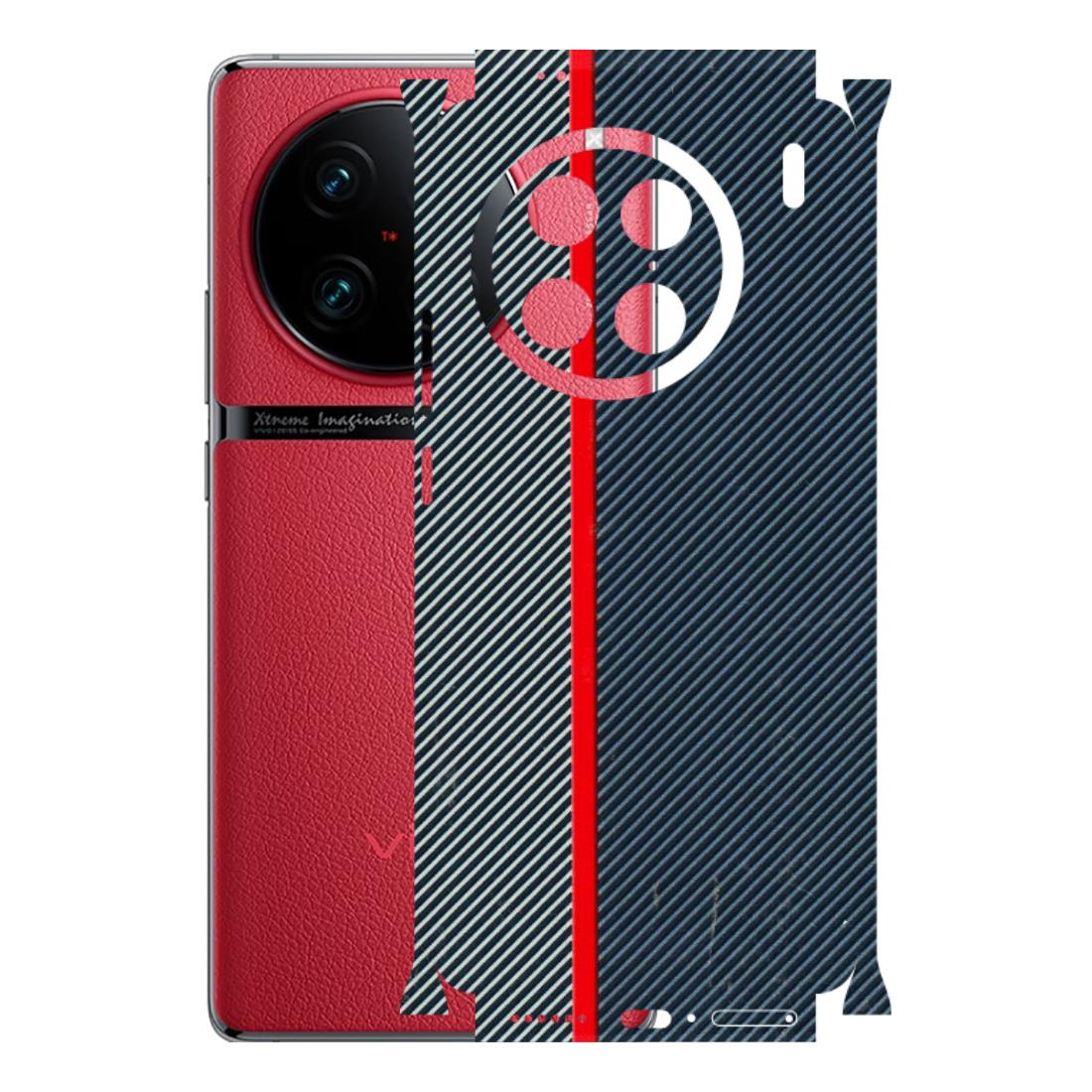VIVO Z/V/X/T/U/S Series Phone Skins (All Models) - Blue Sober Lines - 3D Embossed Finish (L-305) Vivo X90 Pro