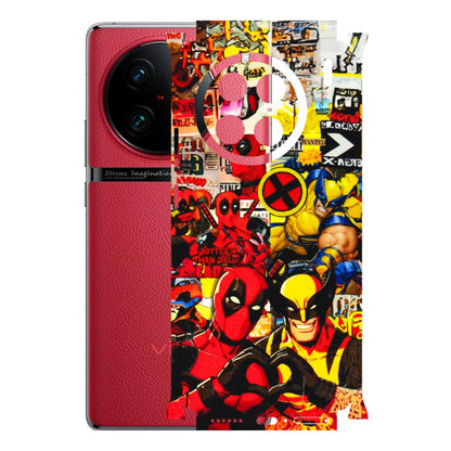 VIVO Z/V/X/T/U/S Series Phone Skins (All Models) - Spidy Wolverine - 3D Embossed Finish (L-310) Vivo X90 Pro