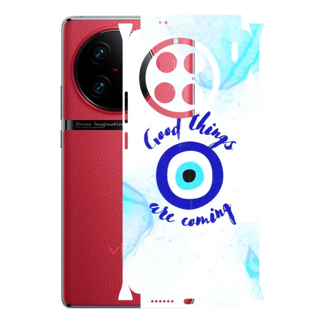 VIVO Z/V/X/T/U/S Series Phone Skins (All Models) - Evil Eye Good Things Are Coming - 3D Embossed Finish (L-322) Vivo X90 Pro