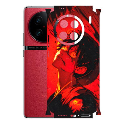 VIVO Z/V/X/T/U/S Series Phone Skins (All Models) - D.Luffy Power Up One Piece Anime - 3D Embossed Finish (L-326) Vivo X90 Pro