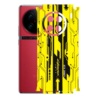 VIVO Z/V/X/T/U/S Series Phone Skins (All Models) - Yellow Cyberpunk - 3D Embossed Finish (L-93) Vivo X90 Pro